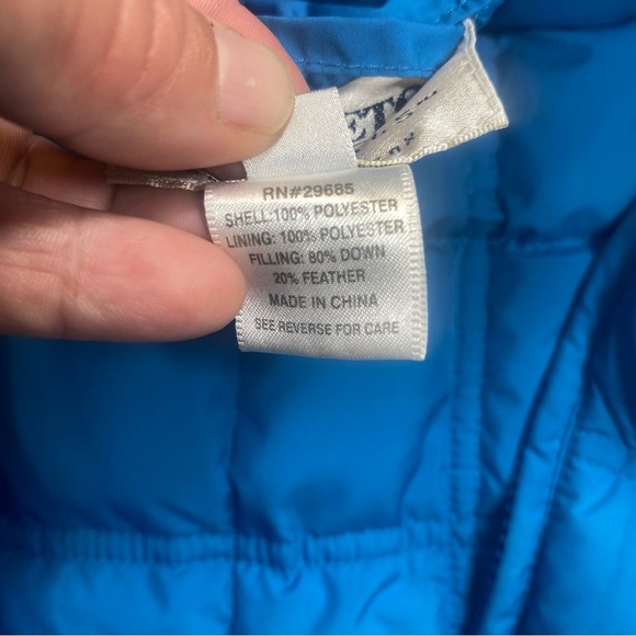 Royal Blue Quilted Puffer Vest with Stand-Up Collar - Picture 4 of 11